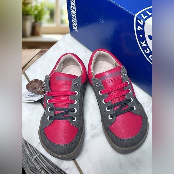 BIRKENSTOCK Kids Astee Leather Supportive ColorBlock Sneaker Shoes Regular Fit - Picture 4 of 15